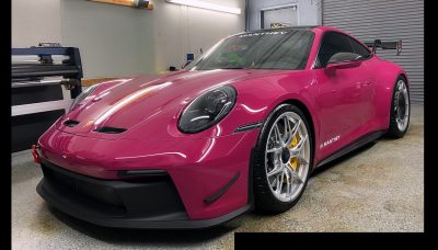 Porsche GT3 window tinting at Tint Magic Coral Springs
