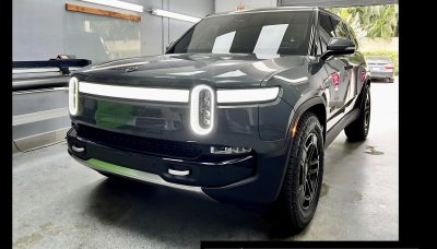 Rivian R1S Ceramic Window Tinting at Tint Magic